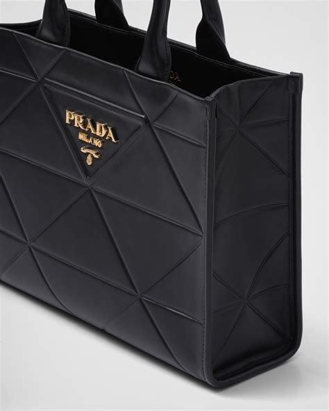 Small Leather Prada Symbole Bag With Topstitching